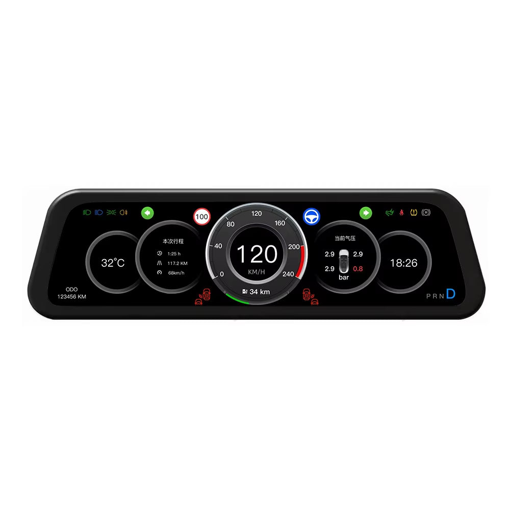 Dashboard Heads up Display 9.6 Inch Support Carplay Android Auto Screen Display LHD RHD for Tesla Model 3 Y 2016-2026